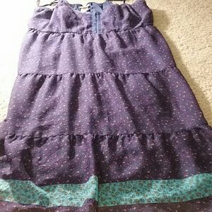 Navy blue floral dress